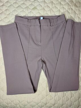 Fashion Nova Taupe High-Waist Tailored Trousers